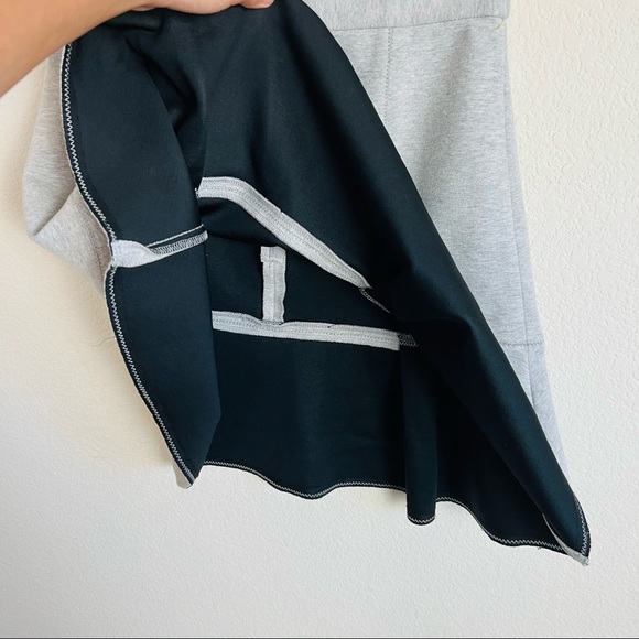 Madewell Light Grey Pleated Scuba Trumpet Mini Skirt - Picture 6 of 14